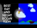 CSS and JavaScript animation Day and night ocean view