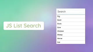 JavaScript List Search - TheMindSpeaks