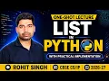 List in Python Class 11 CBSE CS IP ONE SHOT