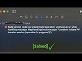 Fixed Build Service could not create build operation issue