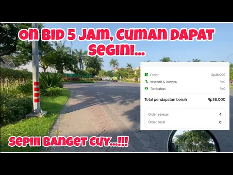 Download MP3 🔴 Vlog On Bid Gojek 5 jam, Cuman Dapat Segini... | Orderan Sepiii Parah❗️