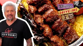Guy Fieri Eats Persian-Armenian Kabobs with a Twist Diners Drive-Ins and Dives Food Network