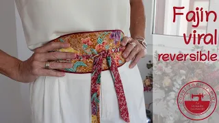 Fajín reversible con patrón gratis