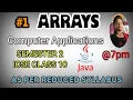 Array Class 10 ICSE Java Programming - Computer Applications Part 1 Semester 2