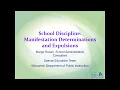 Manifestation Determination and Expulsion 2019 4 17