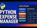 Next-Level Expense Tracker in Python Beautiful UI Database Full Project