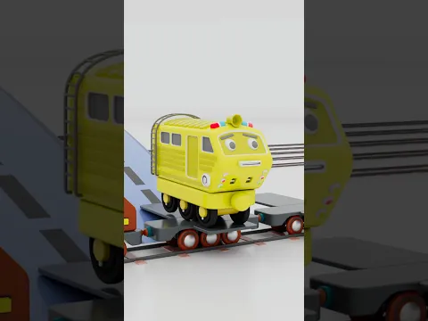 Happy face yellow Toy train transporting !! #toytrain