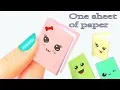 DIY MINI NOTEBOOKS ONE SHEET OF PAPER