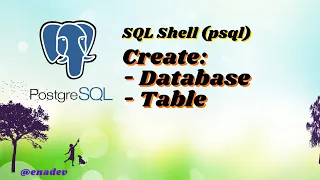 Create Database Table with SQL Shell psql Windows 11 2023