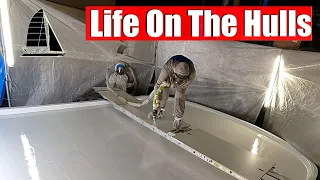 GEL COAT EXPLOSION –  Catamaran Hardtop Build EP206