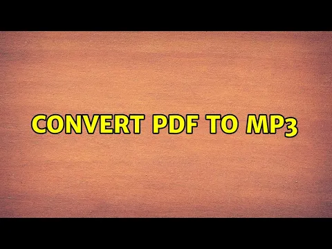 Download MP3 Convert PDF to mp3 (2 Solutions!!)