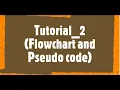 No 12 Tutorial - 2 Flowchart and Pseudo code