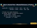 How to Iterate Over a Nested Dictionary in Python