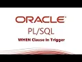 tutorial PL SQL Row Level Trigger WHEN Clause in Oracle Database