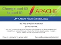 Change default Apache port if port 80 Used
