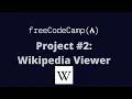 freeCodeCamp Project Wikipedia Viewer