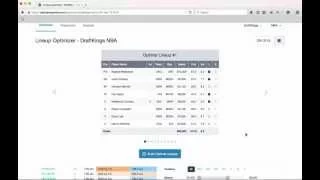 NBA Lineup Optimizer for FanDuel and DraftKings - daily fantasy nerd