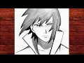 Step by Step Sasuke Uchiha Drawing Easy Naruto Anime Sketch Tutorial