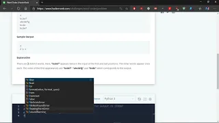 Hackerrank Python Word Order