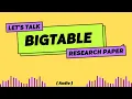 Google Bigtable A Distributed Storage System for Structured Data Research Paper