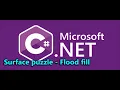Surface puzzle - Flood fill and Memoization implemented in a C way