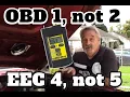 OBS Ford Check Engine Light trouble code reading one an OBD1 EEC4 System