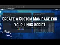 How to Create a Custom Man Page for Your Linux Script