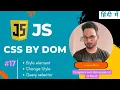CSS by DOM in javascript Lecture-17 Web development in Hindi javascript in Hindi