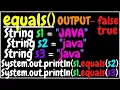 equals method in string java ICSE X class 10 Semester 2 computer applications