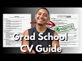 How to Write a Graduate School CV Step-by-Step Guide That Got Me Accepted