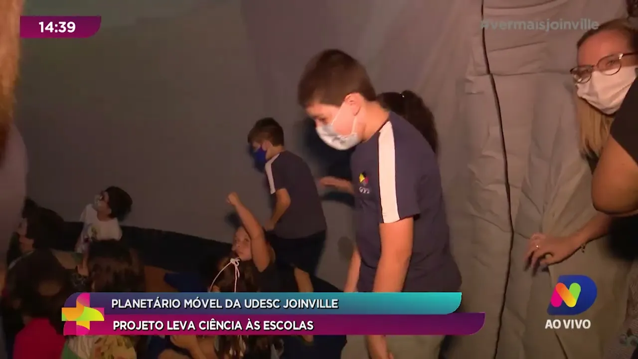 Planetário móvel da Udesc Joinville: projeto leva ciência às escolas