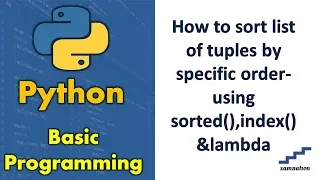 How to sort list of tuples by specific order-using sorted index lambda