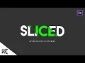 Text Slice effect After Effects Tutorial