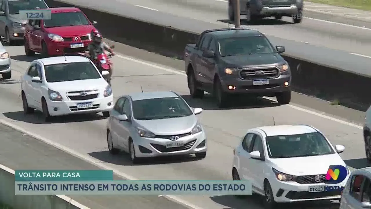Volta para casa: trânsito intenso em todas as rodovias de Santa Catarina