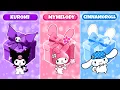 Lagu Kies uw geschenkdoos 🎁 Kuromi, MyMelody of Cinnamoroll
