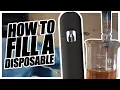 How to fill a disposable with distillate
