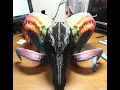 3D printed artistic sheep skull