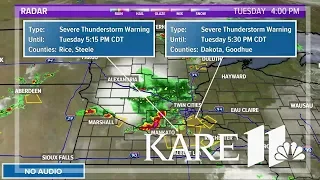 WATCH LIVE Radar shows storms moving through Minnesota