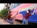 Download Lagu New Paint, New Life – Ngoc Anh Restores Every Part of an Old Hyundai County Bus