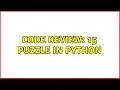 Code Review 15 Puzzle in Python