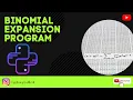 Binomial Expansion Code in Python Python Programming Python Guy