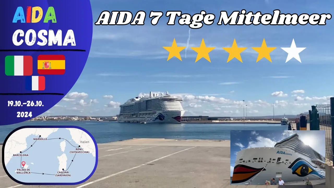 7 Tage AIDAcosma Mediterrane Schätze mit Sardinien ab Mallorca Vlog !