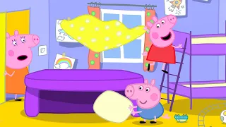 peppa pig makes a secret hideout peppa u0026 george cushion den tales full episodes 18 mins