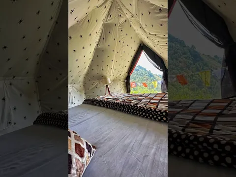 My little tent house in RISHIKESH 🏕️🔥✨|| part ~ 1, #shorts #tour #travel #minivlog #youtubeshorts