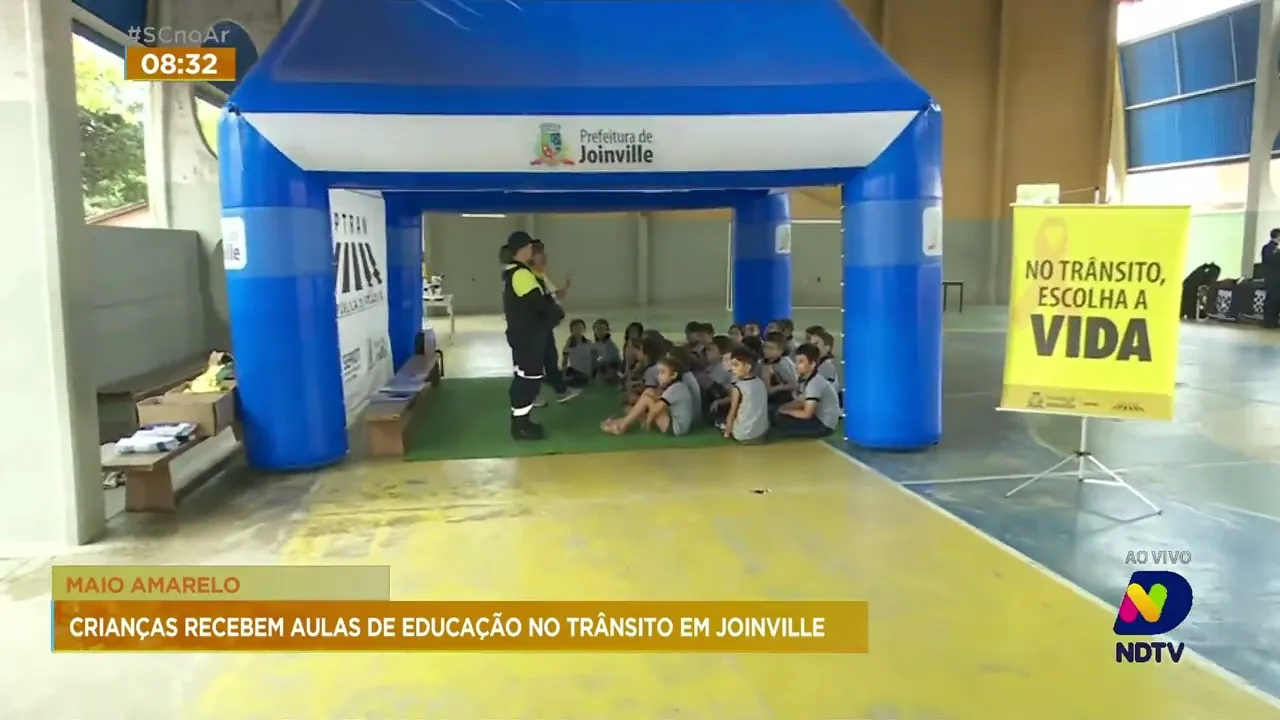 Campanha Maio Amarelo: Escolas de Joinville promovem atividades voltadas à educação no trânsito