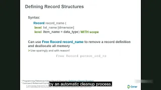 CCL Record Structures Define
