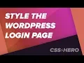 How to customize the WordPress login page