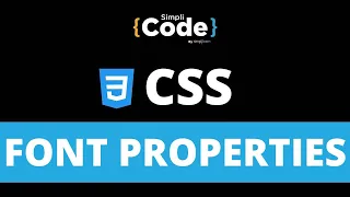 CSS Web Font Explained Fonts in CSS Font Properties in CSS CSS for Beginners SimpliCode