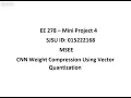 CNN Weight Compression Using Vector Quantization