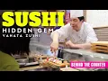 Behind the Counter at a local Japanese Sushi Restaurant